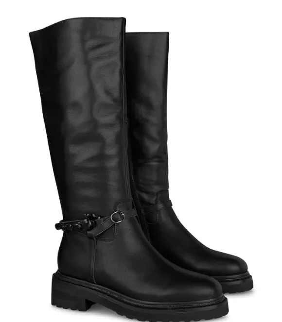 Flache Stiefel | Alma en Pena Kaufen Sie Flache High-Top-Stiefel