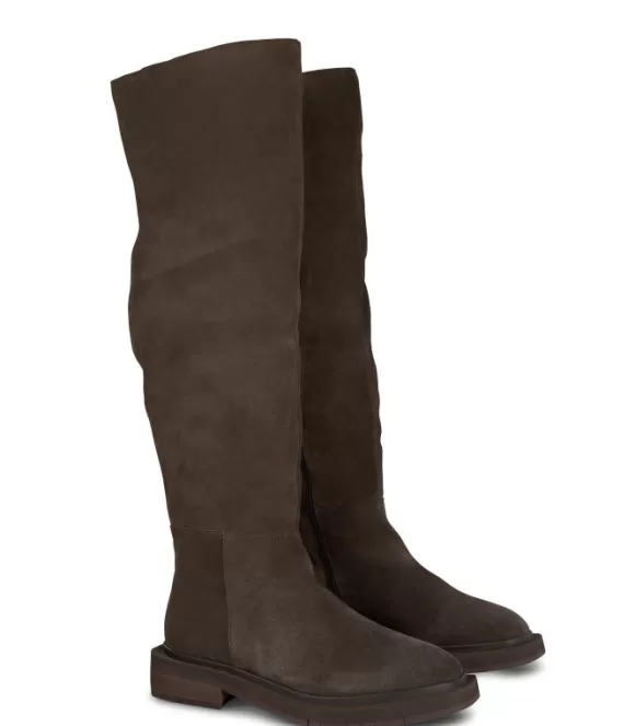 Flache Stiefel | Alma en Pena Kaufen Sie High-Top-Stiefel Aus Leder