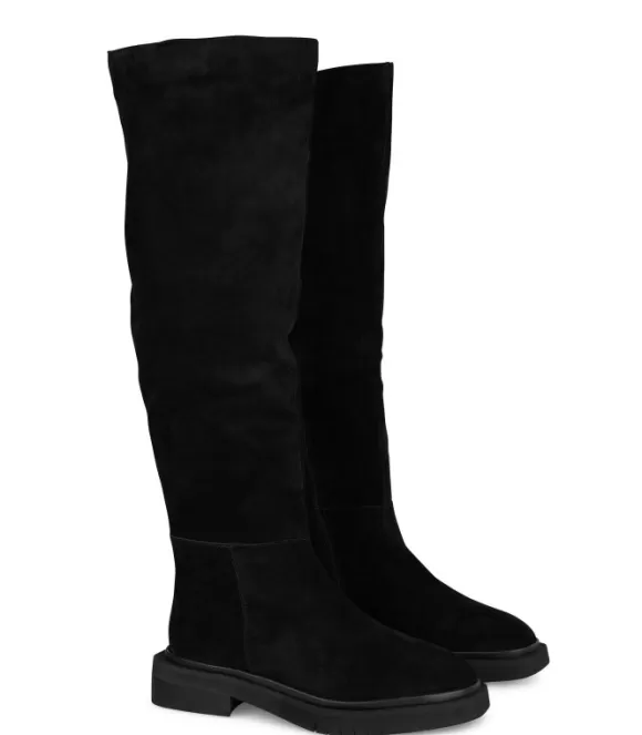 Flache Stiefel | Alma en Pena Kaufen Sie High-Top-Stiefel Aus Leder