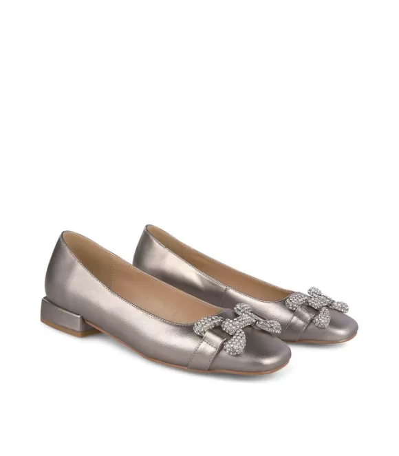 Flache Schuhe | Alma en Pena Kaufen Sie Lederballerina Mit Ornament