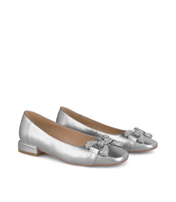 Flache Schuhe | Alma en Pena Kaufen Sie Lederballerina Mit Ornament