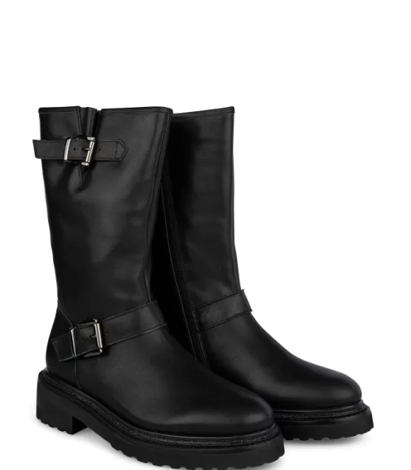 Flache Stiefel | Alma en Pena Kaufen Sie Stiefel Mit Schnallen Aus Leder